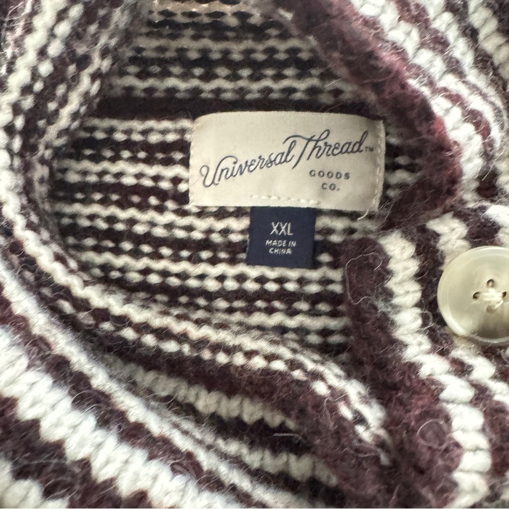 Long-Sleeve Funnel Neck Button Pullover Sweater U… - image 9